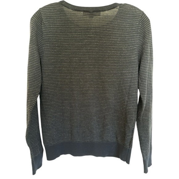 Ann Taylor Loft wool blend sweater. Navy and grey size M EUC D-8 - Picture 5 of 7